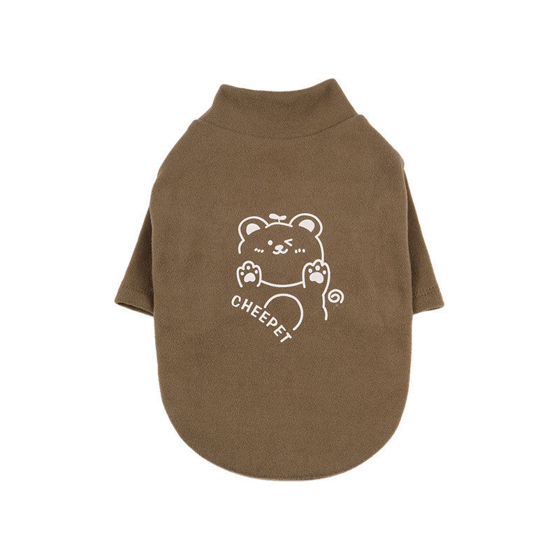 Printed Bear Sweater Shedding To Keep Warm